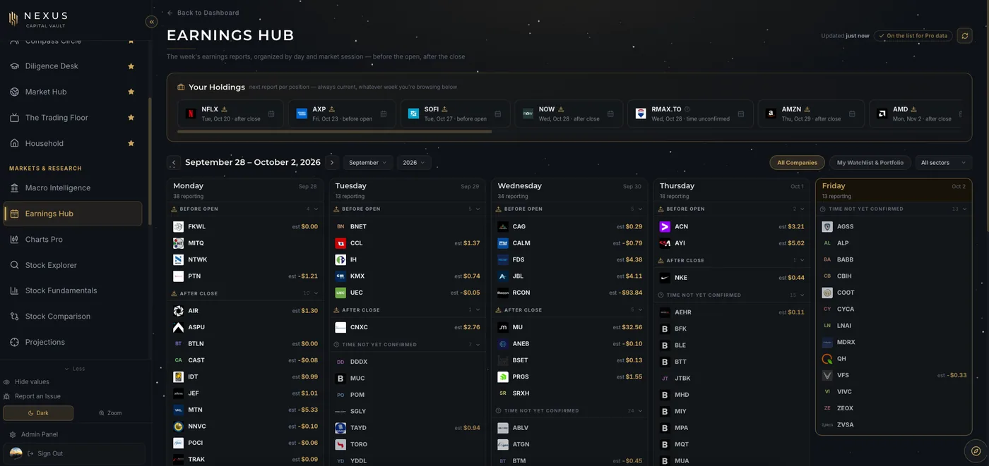 NEXUS Earnings Hub